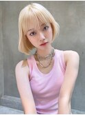 Aimee 町田　小顔ボブ×ハイトーンベージュ