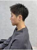 群馬太田メンズショートツイストスパイラルパーマフェード眉毛