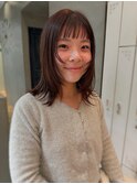 顔まわりレイヤー/レイヤーボブ/ミディアムレイヤー/茶屋町