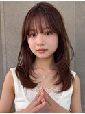 暗めカラー/韓国風巻き/レイヤーカット/髪質改善/縮毛矯正/池袋