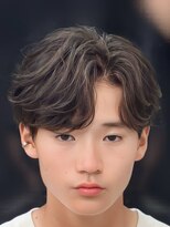 バース 河原町店(BIRTH)&nbsp;韓国へアカルマパーマワックスなしセンターパート黒髪ウルフ