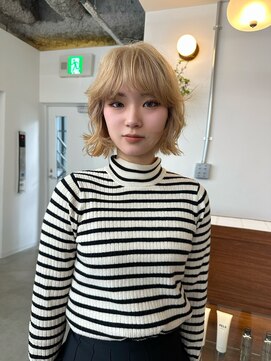 ペレ 梅田(PELE) イメチェン/ピンクベージュ/アンブレラカラー/前髪/梅田