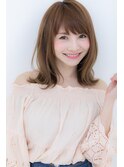 くすみピンク☆オンブレ外ハネ小顔セミディY上尾20代30代40代