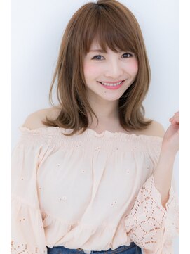 カバーヘア ブリス 上尾西口店(COVER HAIR bliss) くすみピンク☆オンブレ外ハネ小顔セミディY上尾20代30代40代