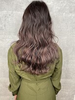 アンダーバーホワイト 天王寺阿倍野店(_WHITE)&nbsp;秋色_モーヴバイオレット_バレイヤージュ_外国人風_ウェーブ