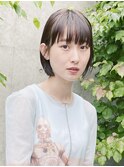 短めミニボブくせ毛多毛ワンレン黒髪暗髪ストレート