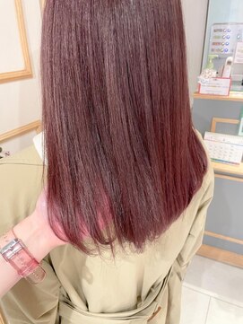 ネオリーブ チロル 横浜西口店(Neolive CiroL.) パープルピンクヘアー おくれ毛
