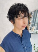 アンニュイパーマショート