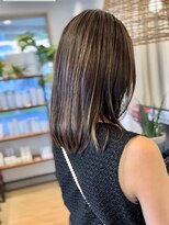 コノアラボ 守谷店(Conoah labo)&nbsp;白髪ぼかし/デザインカラー/黒髪/グレーベージュ/レイヤーロング