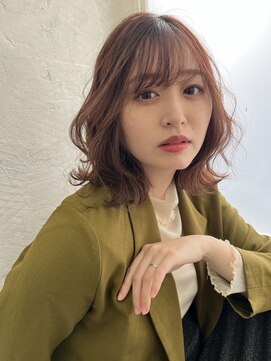 アヴァンス アリオ鳳店(AVANCE) ピンクベージュ×レイヤー×外はね