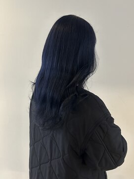 ニコフクオカヘアーメイク(NIKO Fukuoka Hair Make) [NIKO]ブルーブラック ブリーチカラー ハイトーンカラー