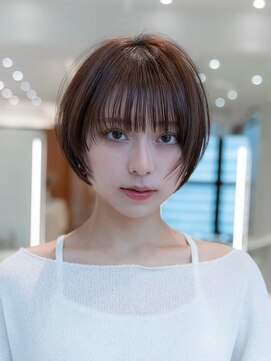 イオ 本厚木(io) 20代30代大人かわいい丸みショート似合わせカットシアカラー前髪