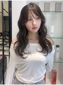 《カネコ》オリーブブラウン×ふわっと波ウェーブ