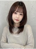 韓国ヘア レイヤーカット 顔まわりカット 前髪