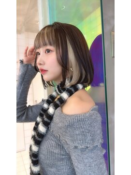 ロンド ストラーダ 心斎橋(Lond strada) レイヤーボブ×ハイトーン[心斎橋/髪質改善]