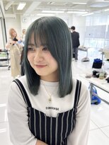 ネオリーブ チロル 横浜西口店(Neolive CiroL.)&nbsp;ハイトーンカラーモスグリーンデザインカラーイメチェン【横浜】