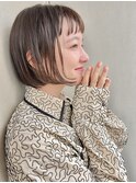 くすみベージュボブ/細みハイライト/ラベンダーミルクティー★73