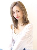 夏ハイライトカラーアプリコットオレンジ
