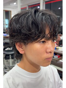 オーシャントーキョーウエスト 心斎橋 (OCEAN TOKYO WEST) マッシュウルフスパイラルパーマ韓国カット