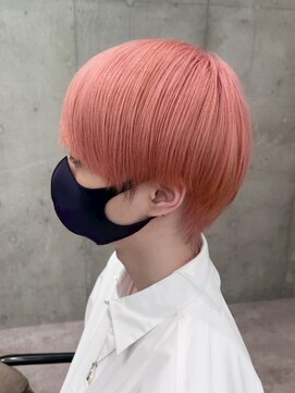 モク 立川(moc) 韓国風レイヤーカットブリーチダブルカラー前髪