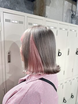 エゴ 池袋(EGO) インナーカラーホワイトグレージュピンク