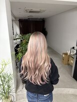 レアル 心斎橋 大阪(REAL)&nbsp;シルバーバレイヤージュにピンクエクステ