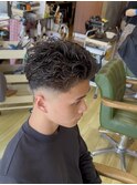 オールバックパーマ