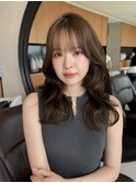 ブリーチなし透明感カラーベージュ韓国レイヤーハッシュカット