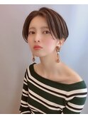 【morio 原宿】センターパート 前髪長め ハンサムショート