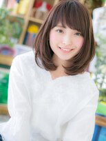 カバーヘア ブリス 川口(COVER HAIR bliss)&nbsp;斜めバングの好感黒髪風ワンカールセミディf川口20代30代40代 !