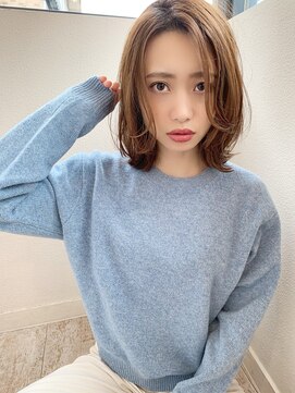 マリアバイアフロート(Maria by AFLOAT) 【アフロート添田】ことりベージュウルフミディ 小顔レイヤー