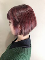 ヘアサロンエム 大宮東口(HAIR SALON M)&nbsp;デザインカラー/厚めバング/ローライト/スリークボブ