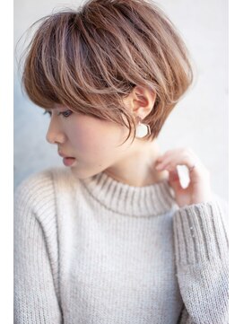 アッシュ 池袋店(Ash) 骨格矯正☆大人可愛い耳掛けショートボブ　　＃池袋駅