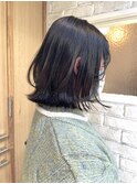 〈清澄白河 半個室〉切りっぱなしボブ/地毛風オリーブ
