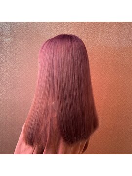 ヘアーアンドリラックス 十日市場店(hair & relax y-21) ピンクベージュカラー