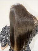 前髪なし縮毛矯正ストレートナチュラルロングヘルシーロング