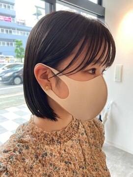 イオエ(ioe) 黒髪/ボブルフ/ネビージュ/小顔/ワンレン/髪質改善/グレージュ