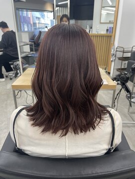 エイト 恵比寿店(EIGHT ebisu) ダークレッドピンクブラウンゆるふわミディアム