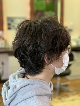 フレンズ 環状通東店(friend's) 波巻きツイストスパイラルパーマメンズマッシュ　4