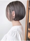 【morio原宿】ハイライト　丸みボブ