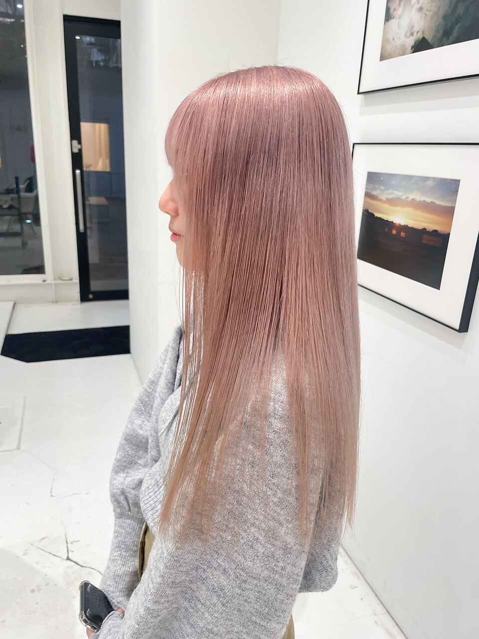 ベージュとミルクティーのヴィンテージラグ　雅姫さんNo.685 ベージュとミルクティーのヴィンテージラグ 雅姫さんNo.685