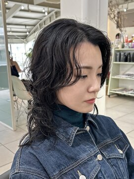 アクアオモテサンドウ(ACQUA omotesando) *ミディアムウルフパーマ!くせ毛風ロングウルフパーマ