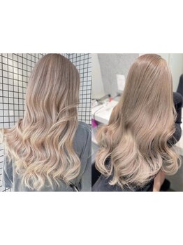 圧倒的ツヤと透明感◆ダメージレスなケアブリーチを使用しSNS映えの理想カラーに♪外国人風が叶う♪[北谷]