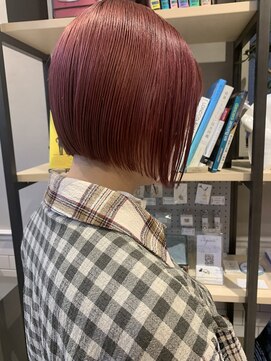 フェンヘアーアイス 中目黒(Fen.hair ici) 20代30代40代デザインカラーブリーチ1回韓国ヘアピンク
