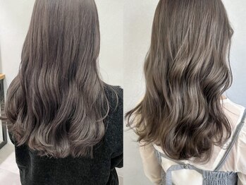 ミュラ(mulah)の写真/ファッションに合わせやすいナチュラルなハイトーンカラー！ダメージレスで柔らかい質感の透明感カラーに♪