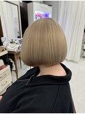 韓国カラー ダブルカラー ショート ミルクティー