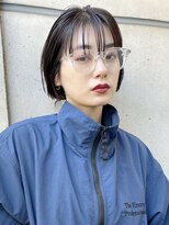 ミンクス 原宿店(MINX) 【MINX原宿表参道】黒髪束感ボブ/切りっぱなしボブ