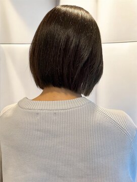 シエル バイ ケンジ 登戸 生田(CIEL by KENJE) オリーブグレージュカラーベージュレイヤーボブ韓国風ヘア