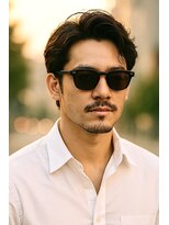 にもう&nbsp;ブルーブラック & スパイキーショート　フェザーパーマt31