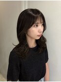 【マユコ】くびれヘアふんわりミディアムボブアッシュカラー